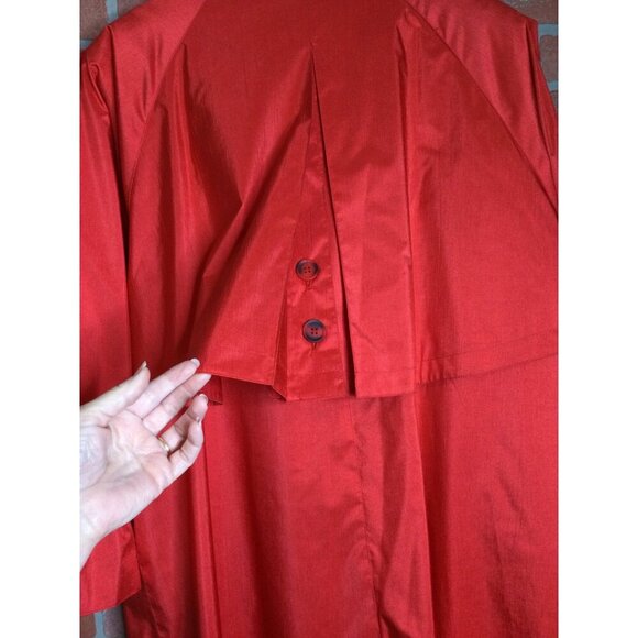 Vintage NWT Maggie Barnes Womens Red Trench Coat Plus Size 24W Removable Liner - Picture 9 of 13